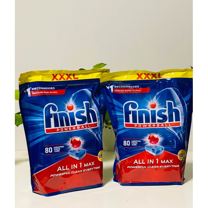 Viên rửa bát Finish All in 1 Max 80 viên, viên finish all in one 10 in 1 dùng cho máy rửa bát