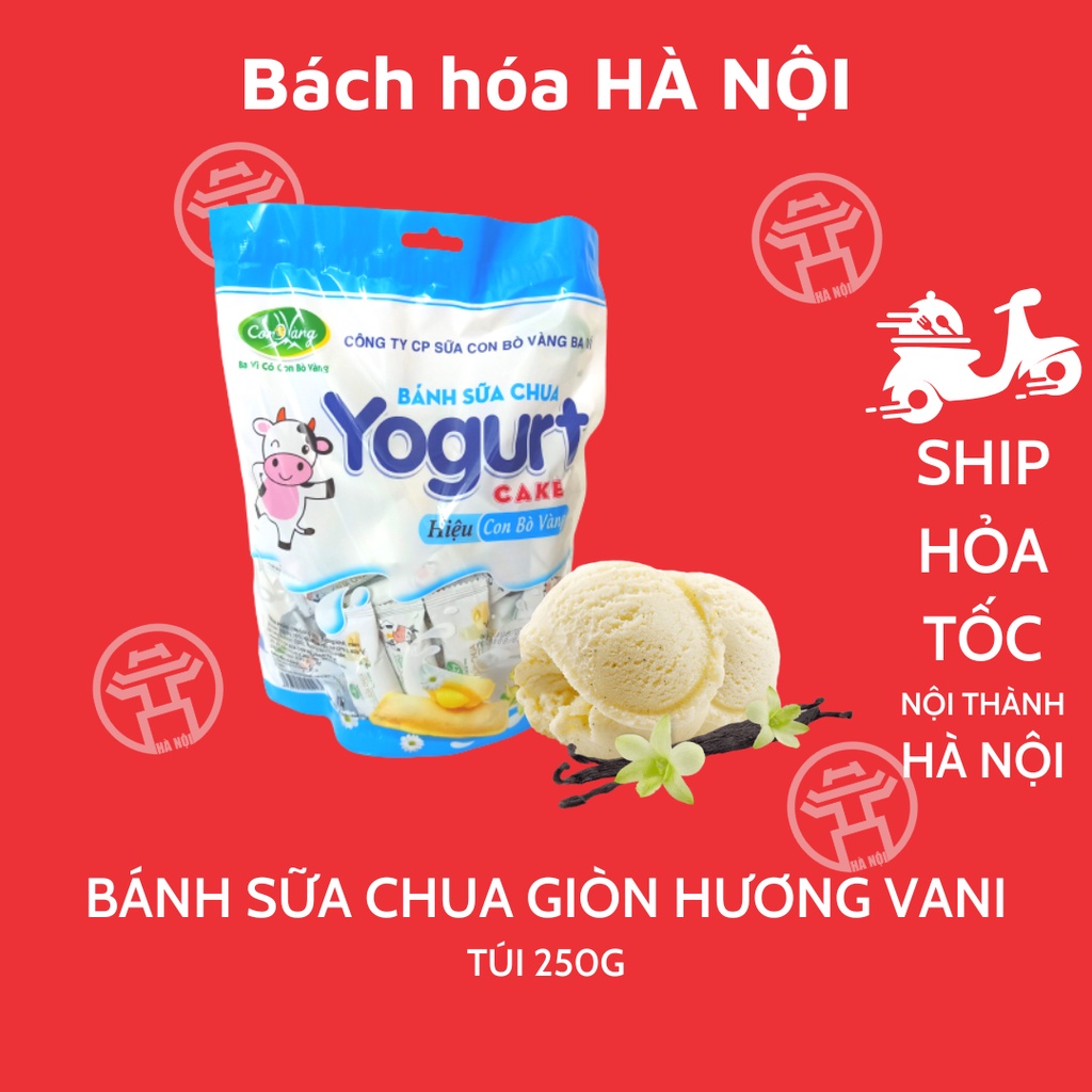 Bánh Sữa Chua Giòn Con Bò Vàng Ba Vì Hương Vani 250g