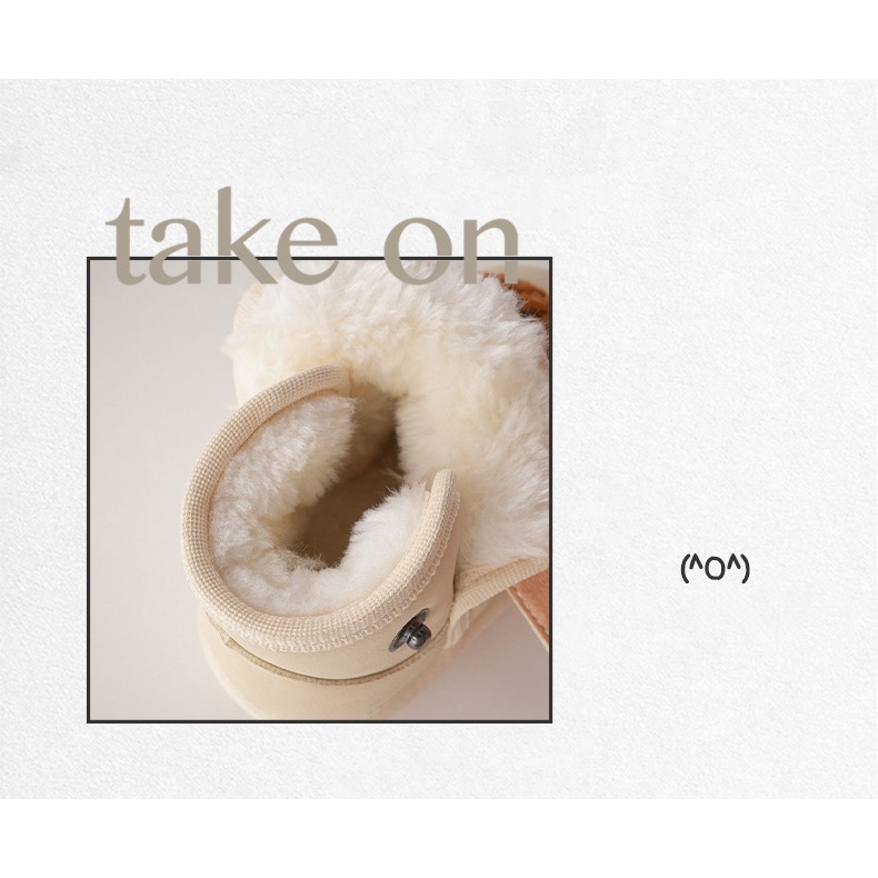 Giày Bốt Cổ Cao Bằng Nhung Dày Dặn Thêu Họa Tiết Chú Gấu Phong Cách Hàn Quốc Thời Trang Thu Đông Cho Bé Trai Và Gái 2 Pine239