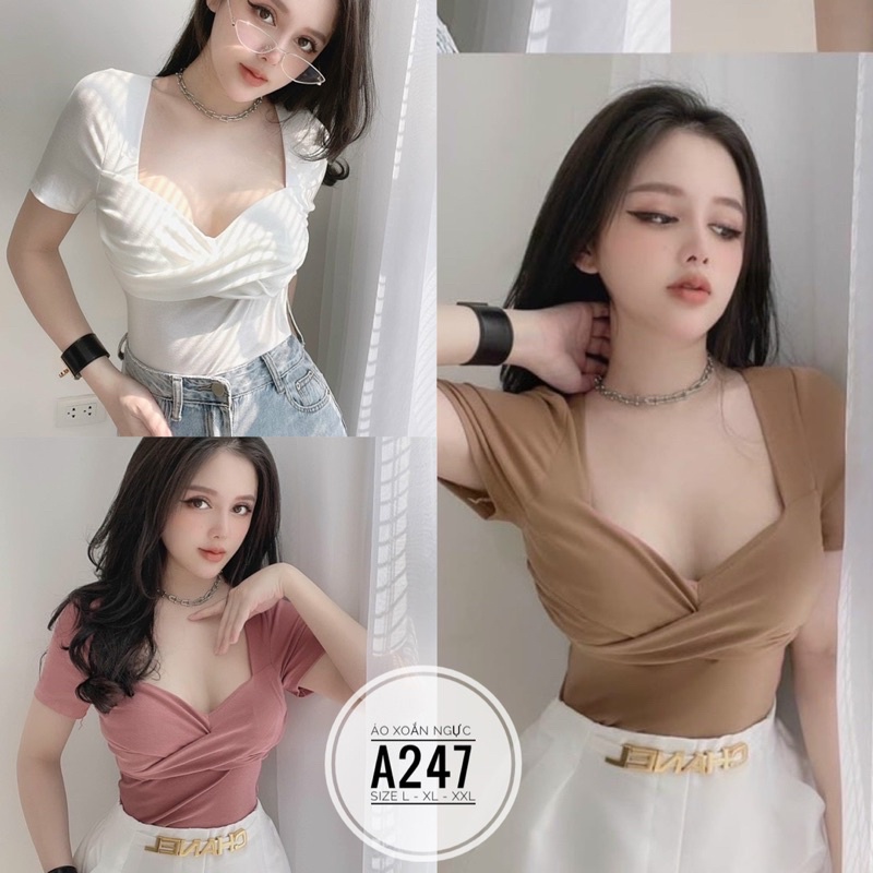 Bigsize Áo xoắn ngực A247