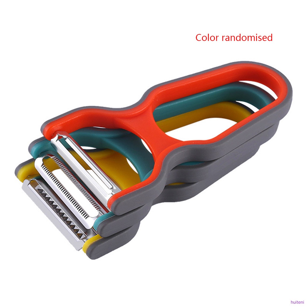 Set 3 Dụng Cụ Gọt Vỏ Rau Củ Bằng Thép Không Gỉ Chống Trượt Màu Sắc Ngẫu Nhiên
