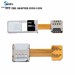 ✿♥▷ Card Extender Dual SIM Adapter Extension Cable Slot Durable For Mobile Phone Android