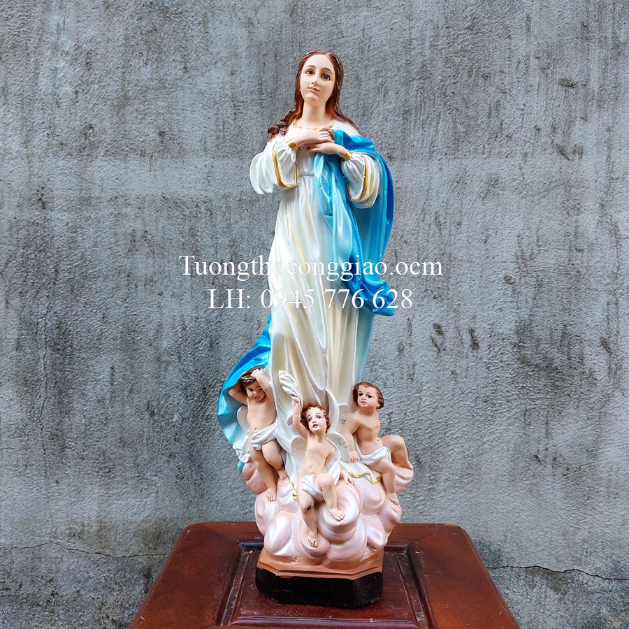 Tượng Đức Mẹ Lên Trời 50cm composite