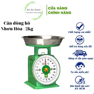 Cân Nhơn Hòa 2kg Loại Đồng Hồ Lò Xo Hàng Công Ty chính hãng