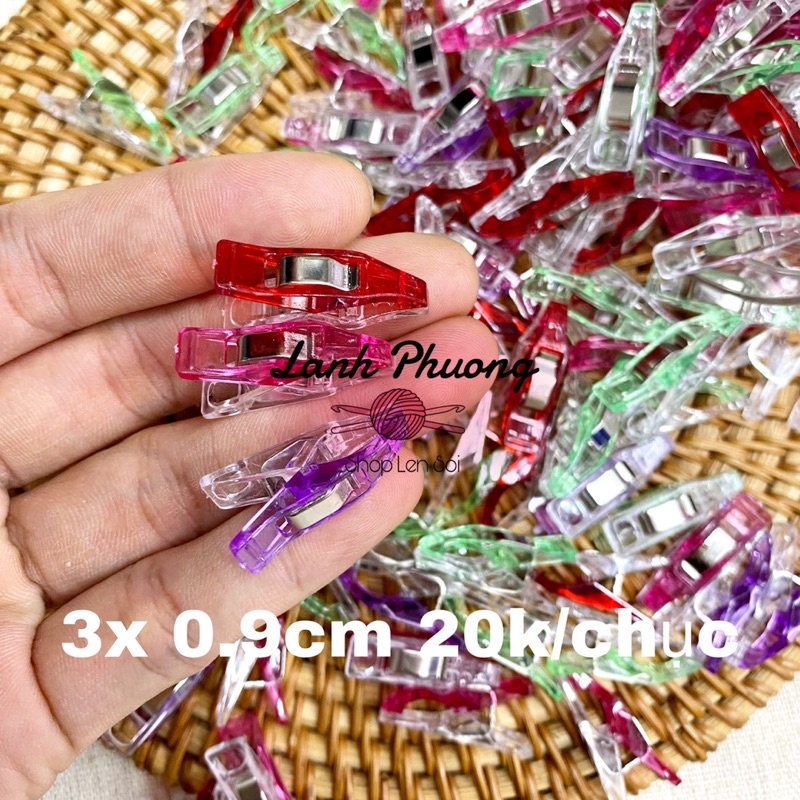 Kẹp Nhựa Mỏ Vịt, Kẹp  Cố Định Vải (set 10 cái mix nhiều màu)