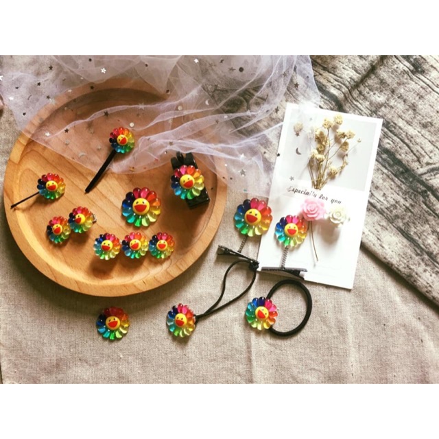  Buộc/kẹp tóc hoa Kaikai lấp lánh