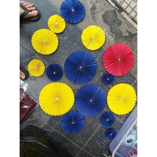 Quạt giấy tròn trang trí oản, giỏ quà...các size