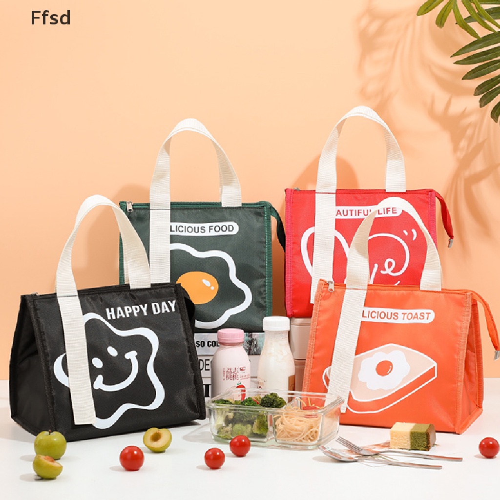 {Ffsd} Túi Đựng Hộp Cơm Trưa Xách Tay Cách Nhiệt Họa Tiết Hoạt Hình Nhỏ Gọn Dành Cho Phụ Nữ Và Trẻ Em Đi Du Lịch Dã Ngoại