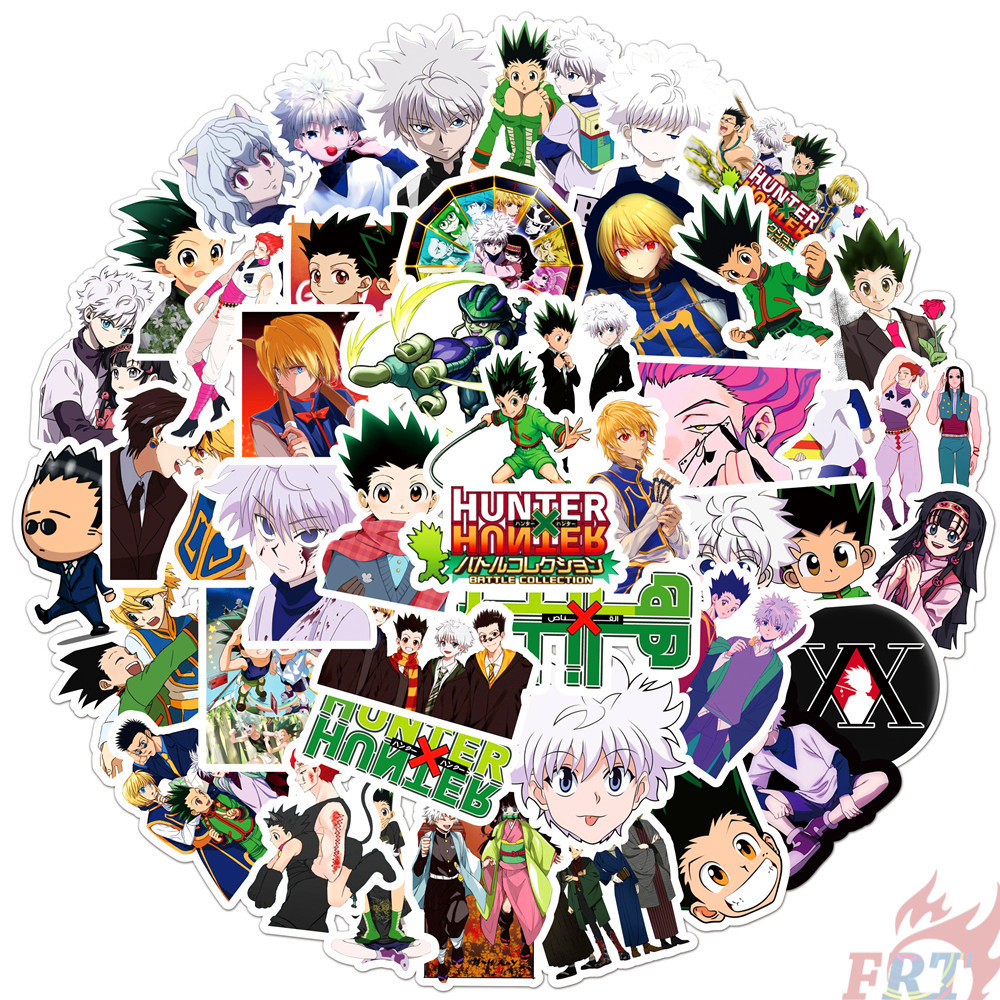 Bộ 50 miếng dán trang trí laptop hành lý hình anime HUNTER×HUNTER - Series 08 DIY