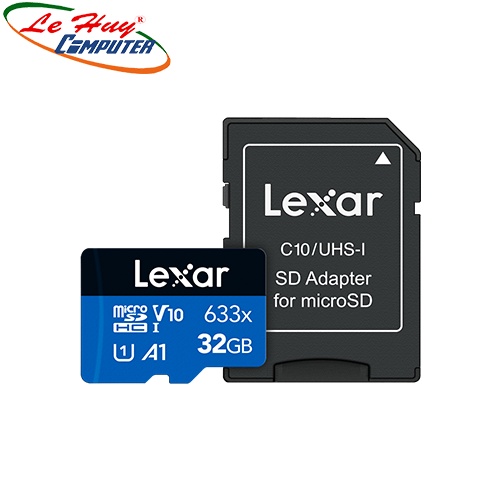 Thẻ Nhớ MicroSDHC Lexar 32GB Class 10 U1 V10 A1 LSDMI32BB633A