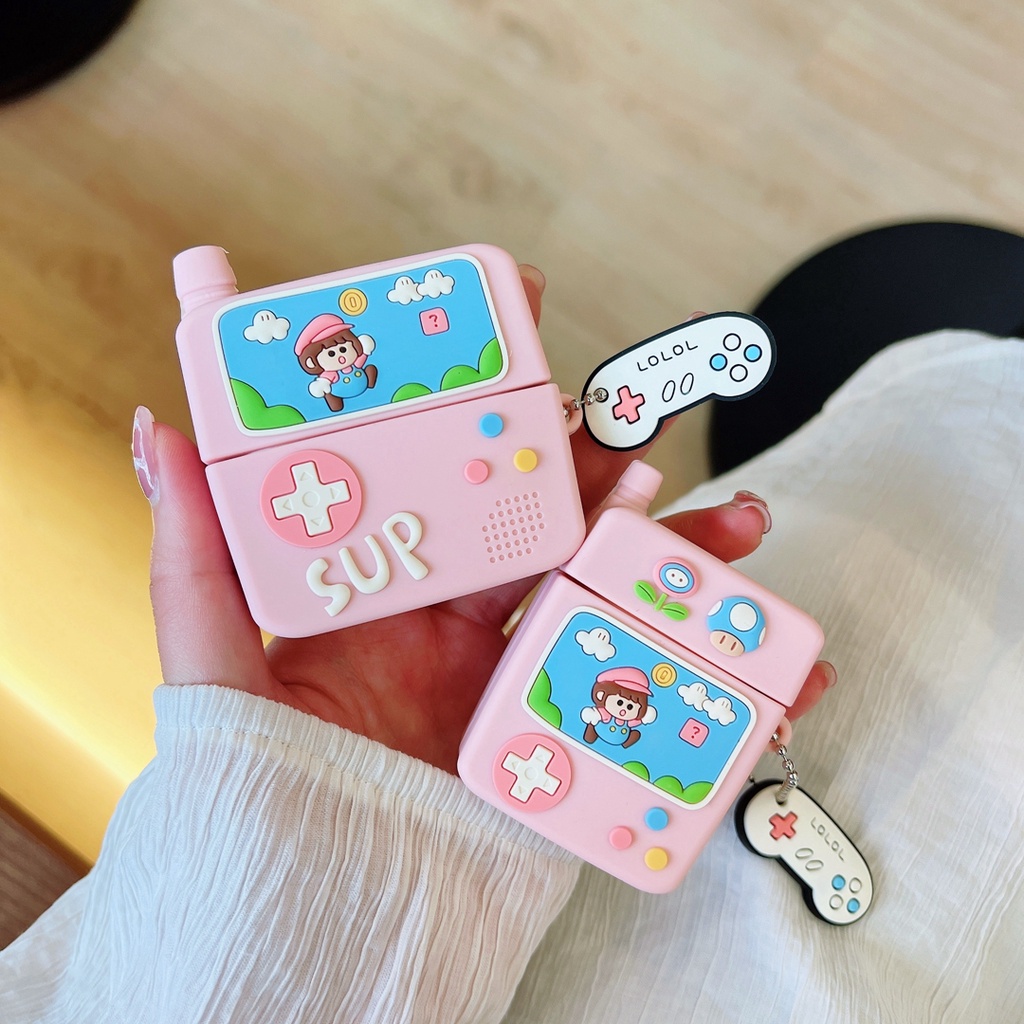Vỏ Bảo Vệ Hộp Sạc Tai Nghe bluetooth Airpods 1 2 3 pro Bằng Silicon Hình Điện Thoại n