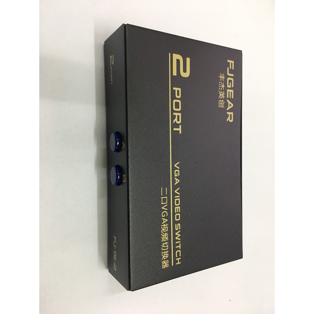 Bộ chia VGA 2 CPU Ra 1 Màn Hình FJGEAR FJ-15-2C (2 Port VGA Video Switch) FJGEAR