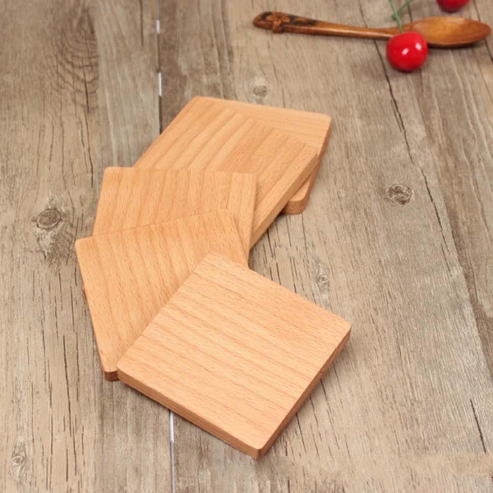 Đế Lót Ly Hình Tròn Bằng Gỗ Óc Chó Chịu Nhiệt Tốt Tiện Dụng