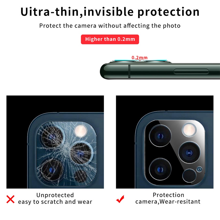 Kính Cường Lực Bảo Vệ Camera Cho iPhone 14 13 12 11 Pro Max