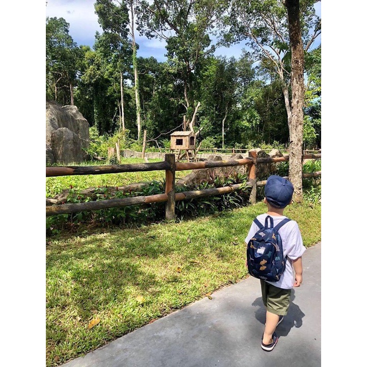 Balo khủng long xanh than cho bé