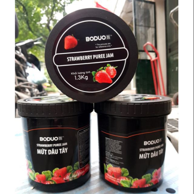 Mứt Sauce/ Sốt Dâu Boduo hộp 1,36kg