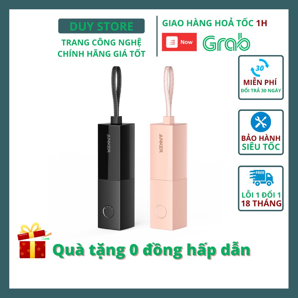 Củ sạc kiêm sạc dự phòng 2in1 Anker Powercore fusion prism 5000mah A1633 sạc nhanh 20w iphone 11 12 13 promax duystore