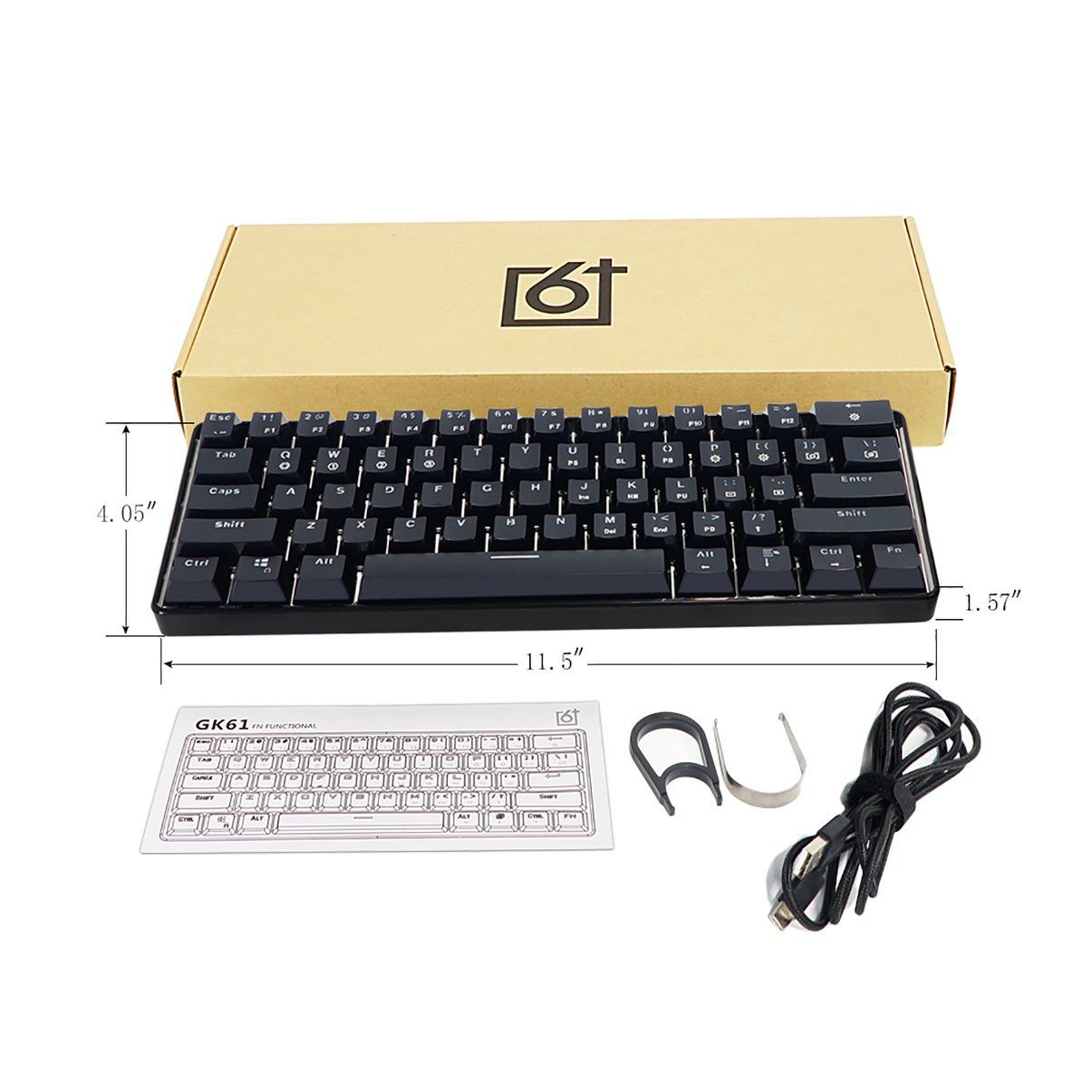 Bộ Bàn Phím Cơ 60% Rgb Gk61