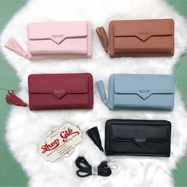 Ví cầm tay kiêm đeo chéo FY móc tua rua phong cách Hàn Quốc | BigBuy360 - bigbuy360.vn