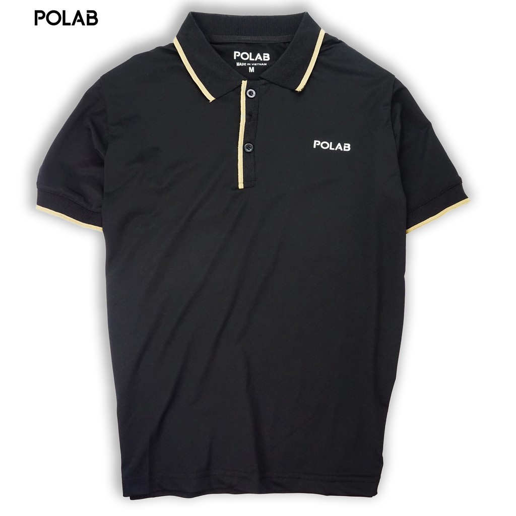 Áo Polo cổ viền Màu Đen Cao cấp, vãi cá sấu cotton, Chuẩn form, sang trọng, thanh lịch POLAB | BigBuy360 - bigbuy360.vn