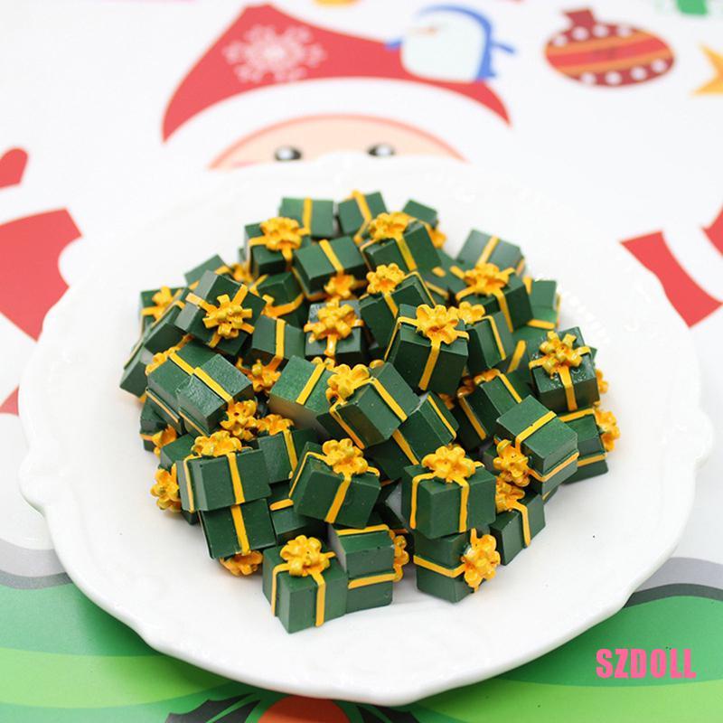 Set 5 Hộp Quà Tặng Giáng Sinh Mini 1/12 Cho Nhà Búp Bê