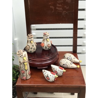 BỘ TƯỢNG TRANG TRÍ DECOR GỐM SỨ THỦ CÔNG