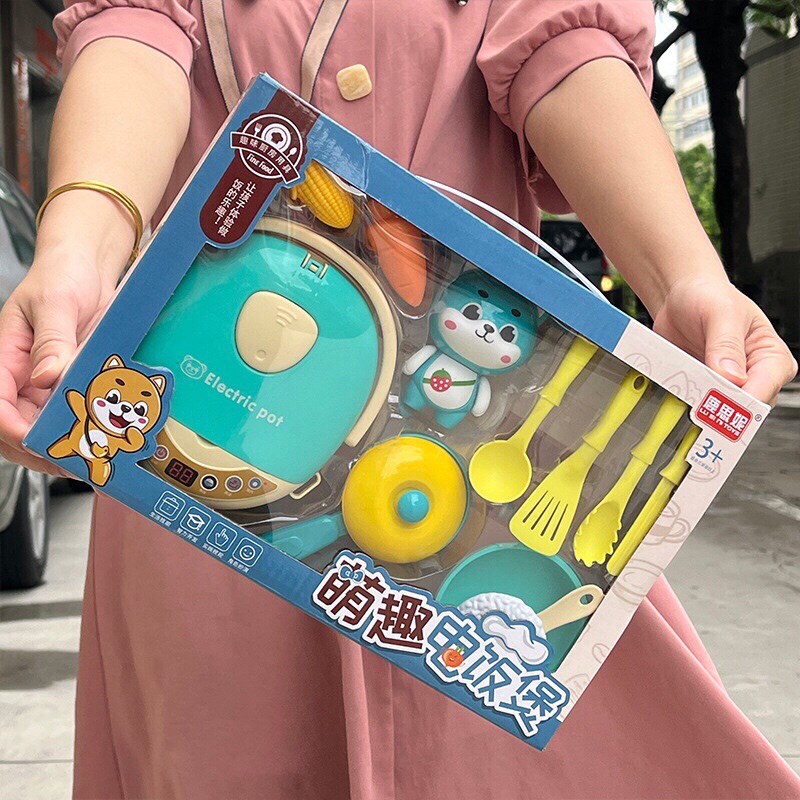 Túi đồ chơi nồi cơm điện cho bé