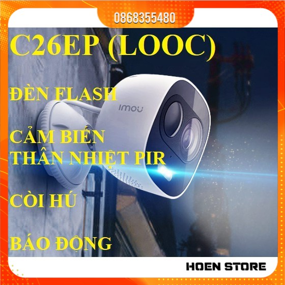 Camera IP WiFi Ngoài Trời 2M Báo Động IMOU Looc C26EP 1080P