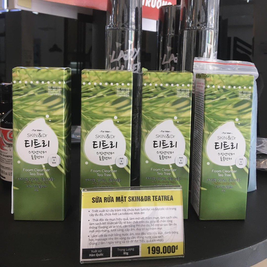 Sữa rửa mặt nam 30Shine phân phối chính hãng Skin&dr Tràm trà 80g cho da mụn, da dầu, dưỡng ẩm trắng da | BigBuy360 - bigbuy360.vn