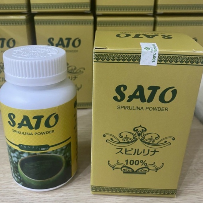 Bột Tảo Xoắn Đắp Mặt Sato Dạng Bột, Cấy Nano Trắng Sáng Da