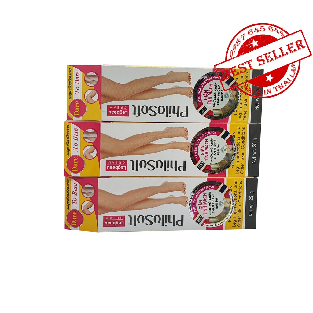 Kem Thoa Suy Giãn Tĩnh Mạch PhiloSoft Legbeau Cream 25g Thái Lan