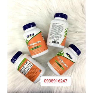 Viên uống đông trùng hạ thảo Now Cordyceps 90 viên - Mỹ