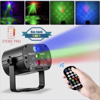 Đèn laser Cảm biến theo nhạc/ 64 hiệu ứng/ 4 chế độ chớp sân khấu / ánh sáng laser cực phẩm chớp theo diệu nhạc