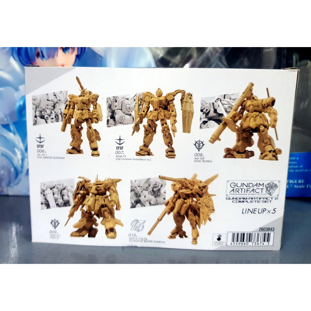 Mô hình nhựa Gundam Artifact 2 bộ 5 con V2AB / Zaku III / Dom / GM RGM79 / FA-78-1 armor