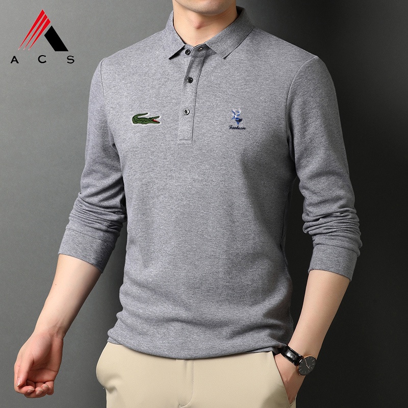 Áo Thun POLO Dài Tay Thời Trang Mùa Hè Hàng Mới Phong Cách Doanh Nhân Cho Nam