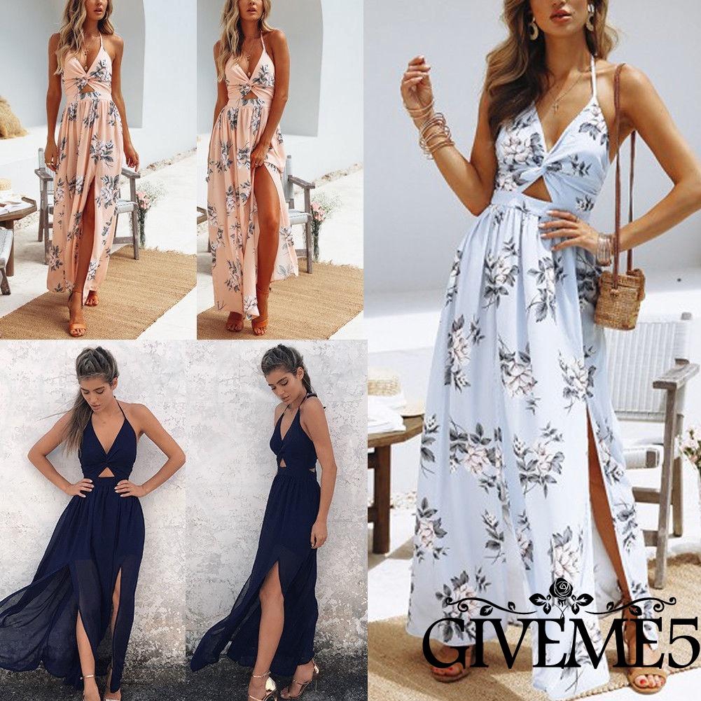 Đầm maxi dài in hoa phong cách Boho | BigBuy360 - bigbuy360.vn