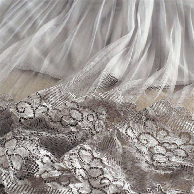 Chân Váy Lưới Phối Ren Dáng Chữ a Lưng Cao Thiết Kế Mới Thời Trang Mùa Xuân Hè Cho Nữ