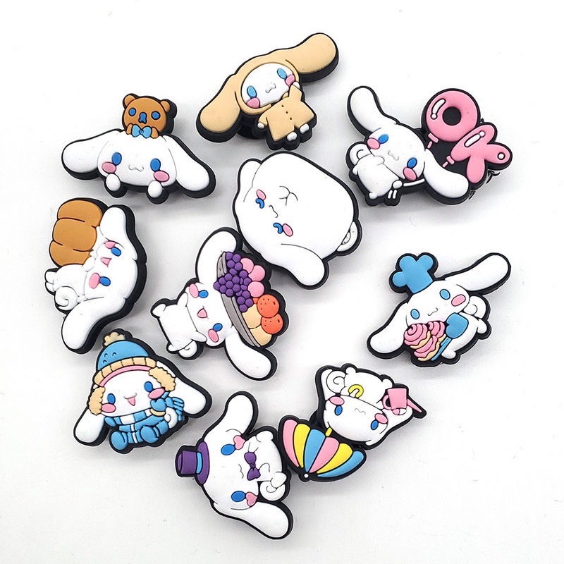 Khóa Cài Nhựa PVC Hình Hoa Trang Trí Giày Crocs Sanrio