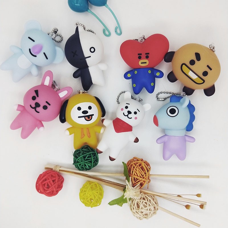 Móc khóa BTS chibi doll BTS chibi nhựa bts xinh xắn móc khóa acrylic mica phụ kiện dành cho doll nhóm nhạc idol, anime