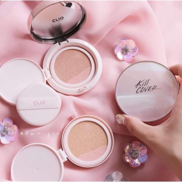 PHẤN NƯỚC CLIO KILL COVER PINK GLOW CREAM CUSHION SPF40 PA++