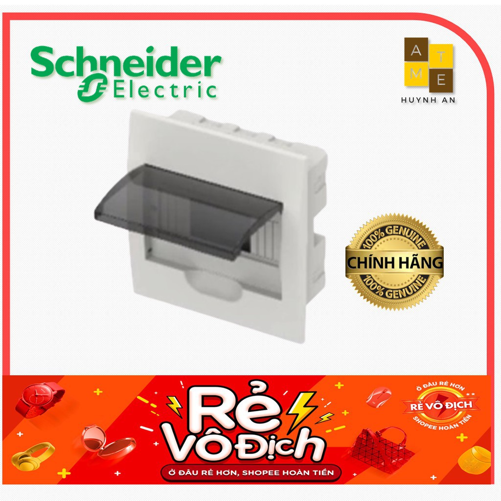 Tủ điện nhựa âm tường 8 - 24 đường ( tương đương 8 - 24 MCB - cầu dao đơn ). Hãng Schneider chính hãng
