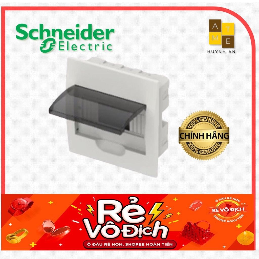 Tủ điện nhựa âm tường 8 - 12 đường ( tương đương 8 - 12 MCB - cầu dao đơn ). Hãng Schneider