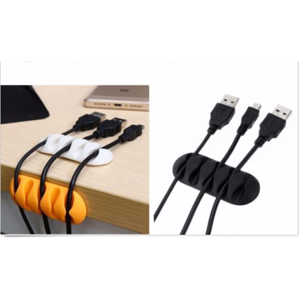 Kẹp giữ cố định dây cáp mini màu trắng/ đen đa năng