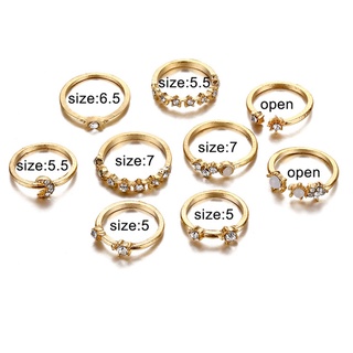 Set 9 Nhẫn Đốt Ngón Tay Phong Cách Boho