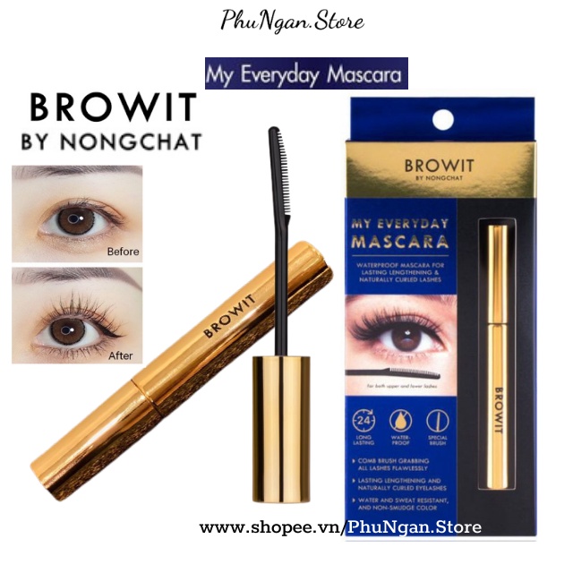 Mascara Browit by Nongchat My Everyday Thái Lan không lem, không trôi, không vón cục