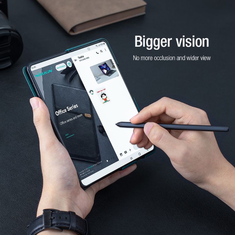 Bao Da Điện Thoại Nillkin Nắp Gập 3 5G Có Giá Đỡ Bút Cho Samsung Galaxy Z Fold3