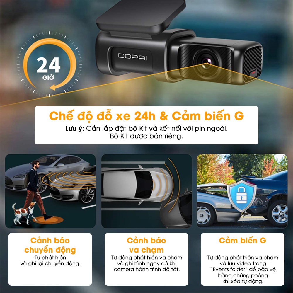 Camera hành trình ô tô ddpai dash cam mini 5 độ phân giải 4k 2160p tích - ảnh sản phẩm 7