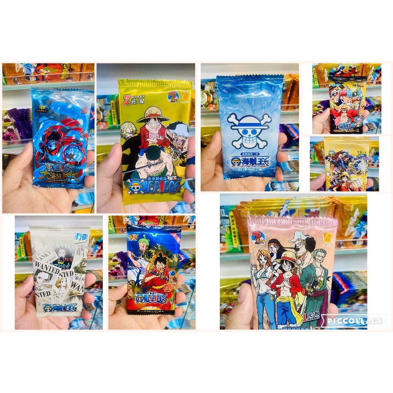 Tổng hợp Set 5 ảnh thẻ nhân phẩm Anime One Piece ngẫu nhiên chibi xinh xắn