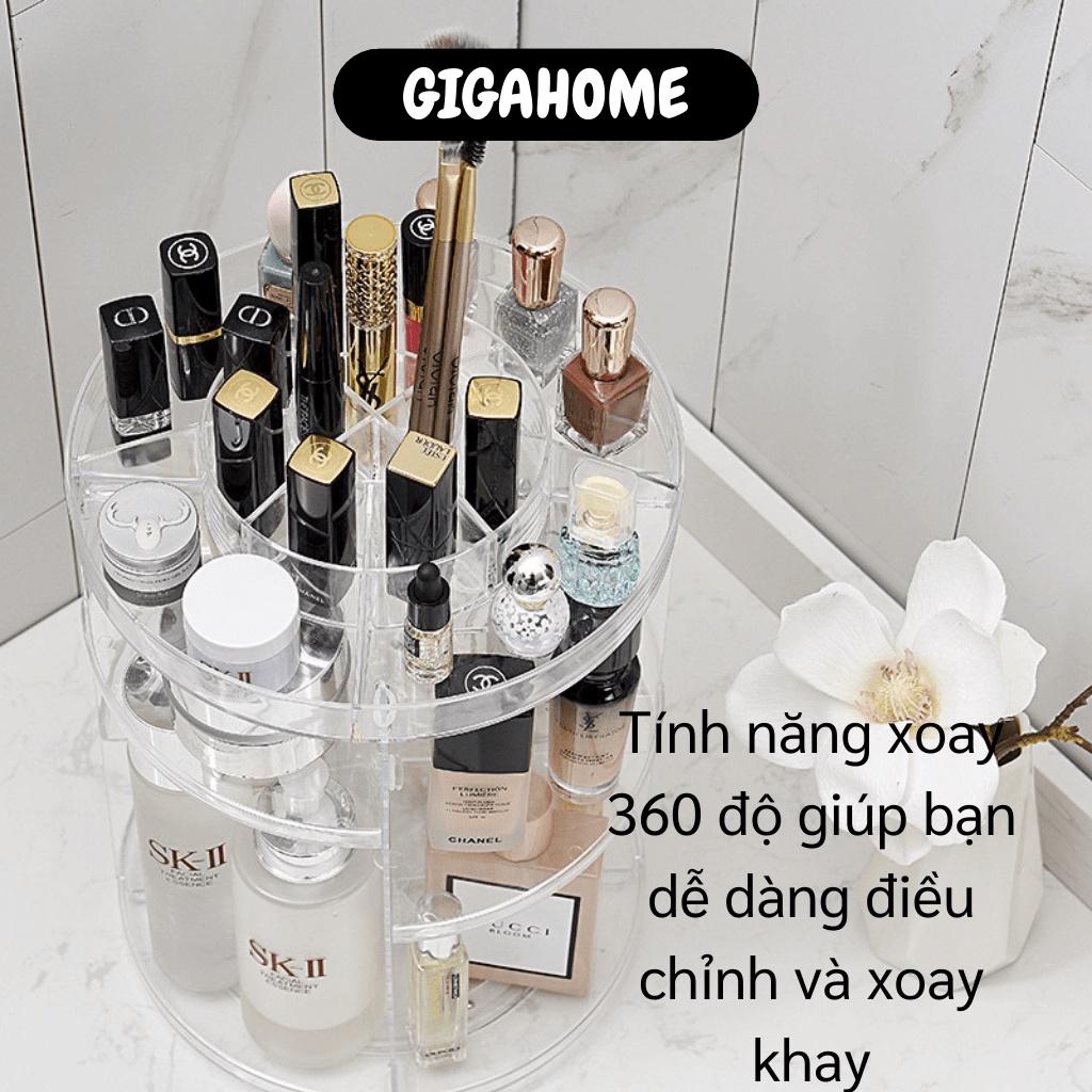 Kệ Đựng Mũ Phẩm GIGAHOME Khay Để Đồ Trang Điểm, Trang Sức Trụ Xoay 360 Độ, Nhiều Ngăn 9241