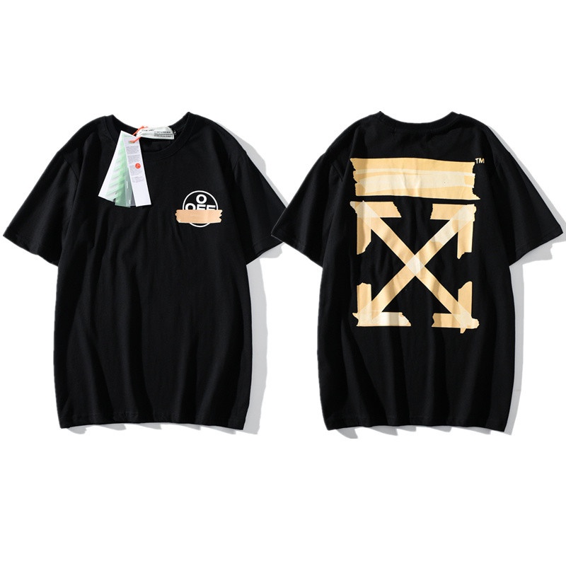 Áo Thun Tay Ngắn In Hoạ Tiết Off White Thời Trang Dành Cho Cặp Đôi